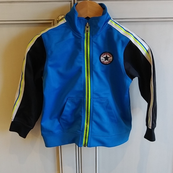Converse Blue and Black Jacket Size 24 Months - Picture 1 of 9